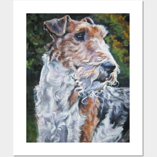 wire fox terrier fine art painting Posters and Art